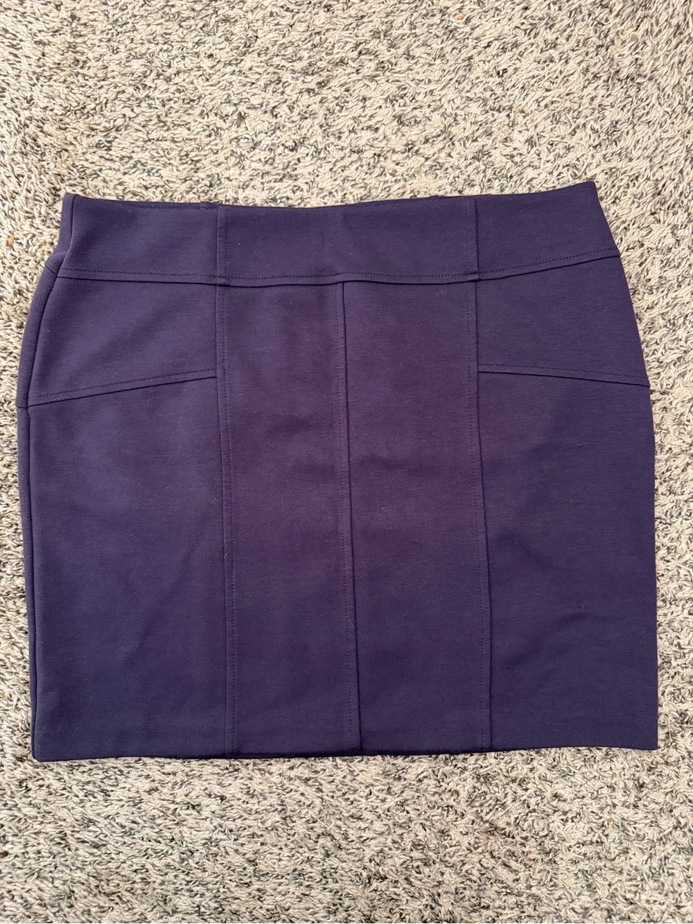 Women's purple Ponte mini skirt